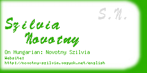 szilvia novotny business card